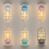 Industrial Protective Cage Cylinder Wall Sconce Image - 13