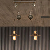 Industrial Pulley Dual Edison Bulbs Pendant Light Image - 3