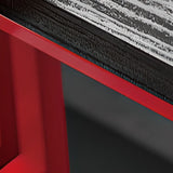 Industrial Rectangular Metal Grey-Red Fixed Bar Table Set Image - 10