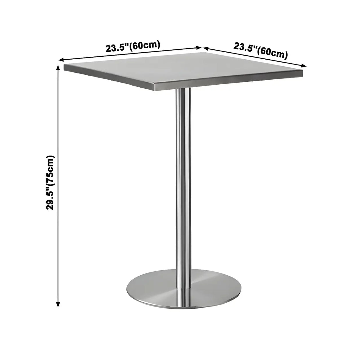 Industrial Round Stainless Steel Silver Dining Table Image - 17