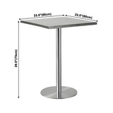 Industrial Round Stainless Steel Silver Dining Table Image - 17