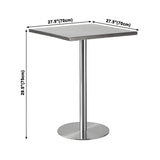 Industrial Round Stainless Steel Silver Dining Table Image - 18