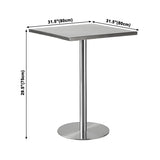 Industrial Round Stainless Steel Silver Dining Table Image - 19