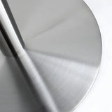 Industrial Round Stainless Steel Silver Dining Table Image - 5