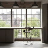 Industrial S-Curve Steel Frame Low Back Armless Bar Stool Image-27