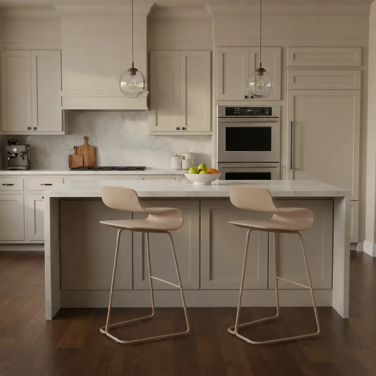 Industrial S-Curve Steel Frame Low Back Armless Bar Stool Image-30