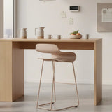 Industrial S-Curve Steel Frame Low Back Armless Bar Stool Image-32