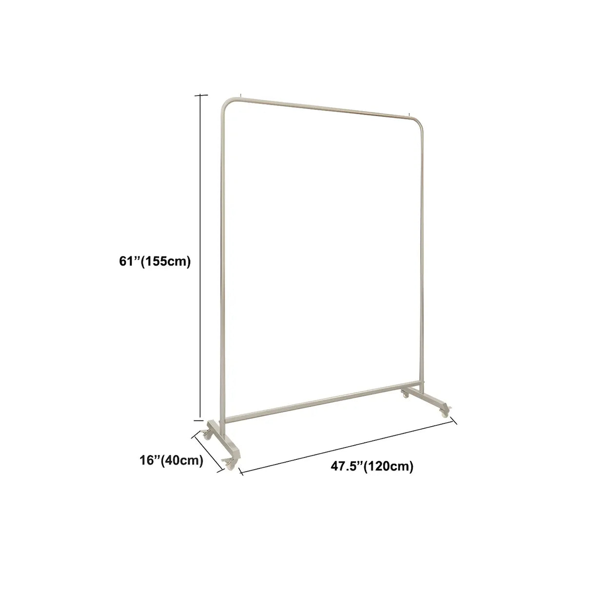 Industrial Silver Stainless Steel Coat Rack with Casters Image - 18