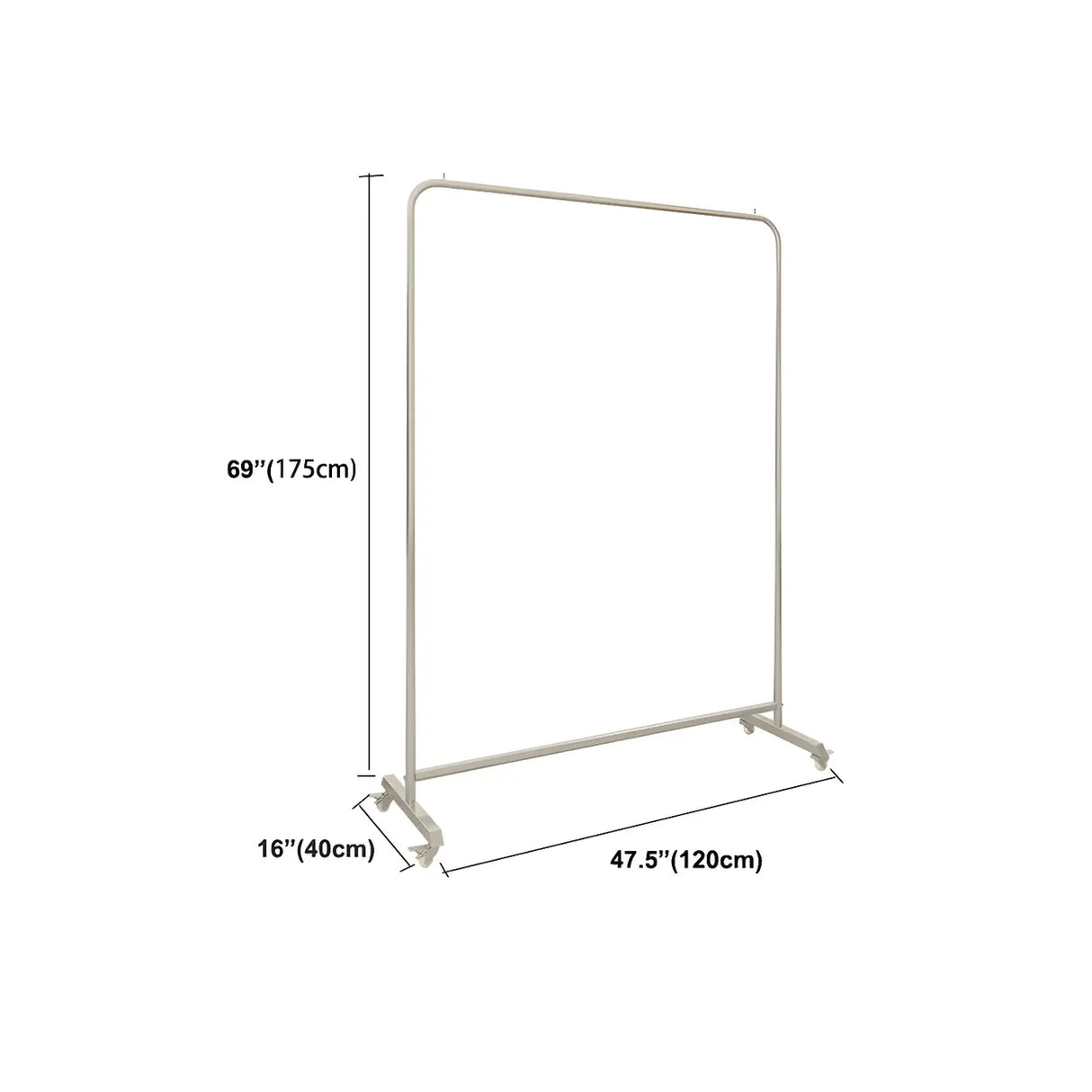 Industrial Silver Stainless Steel Coat Rack with Casters Image - 20
