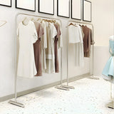 Industrial Silver Stainless Steel Coat Rack with Casters Image - 4