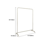Industrial Silver Stainless Steel Coat Rack with Casters #size