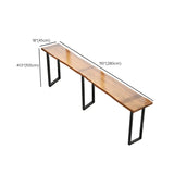 Industrial Sleek Brown Rectangular Wood Large Bar Table Image - 18