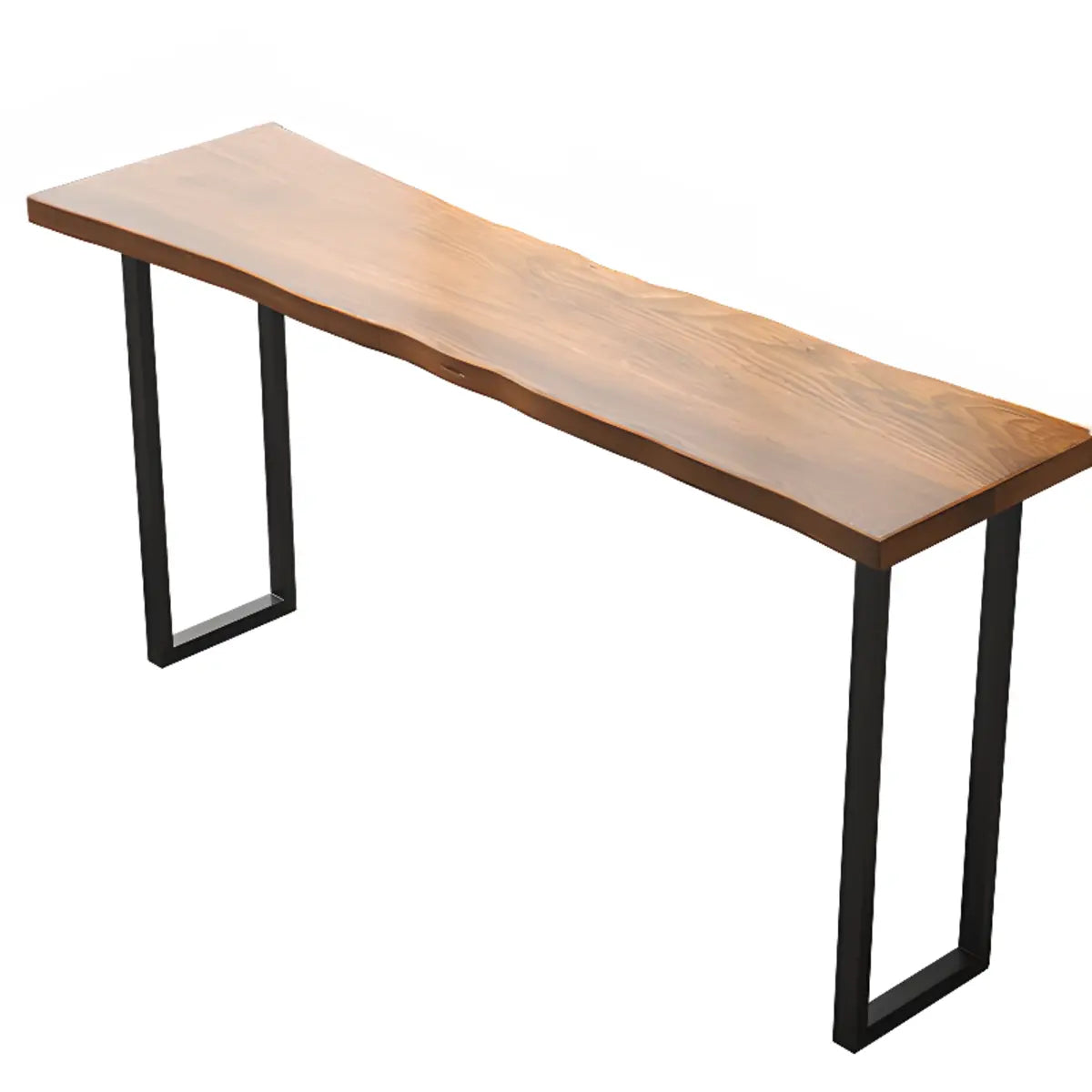 Industrial Sleek Brown Rectangular Wood Large Bar Table Image - 5