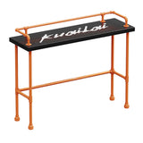 Industrial Spectator Height Bar Table with Orange Railing Image - 6