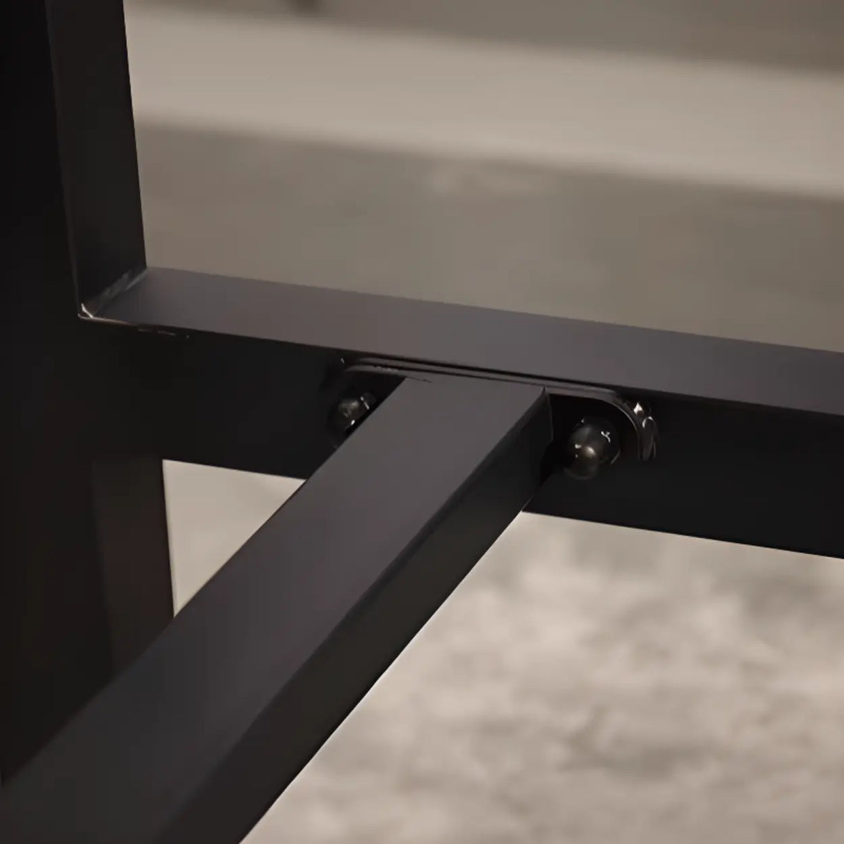 Industrial Square Wood and Metal Bar Table with Footrest Image - 5