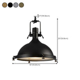 Industrial Steampunk White Glass Dome Pendant Light #size