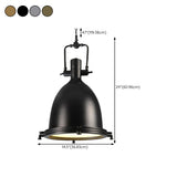 Industrial Steampunk White Glass Dome Pendant Light Image - 21