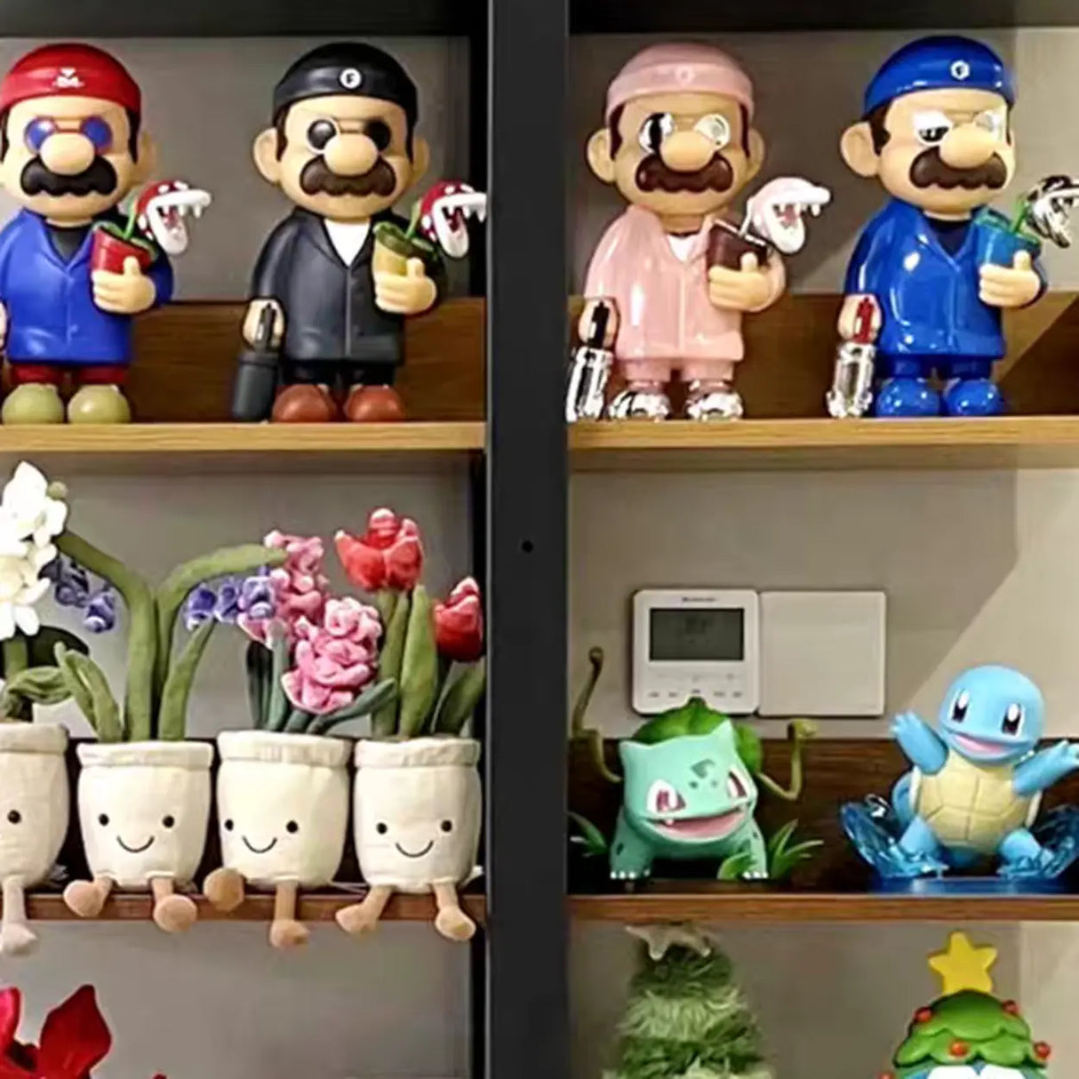 Industrial Vertical Corner Wood Metal Spine Tower Bookshelf Image - 5