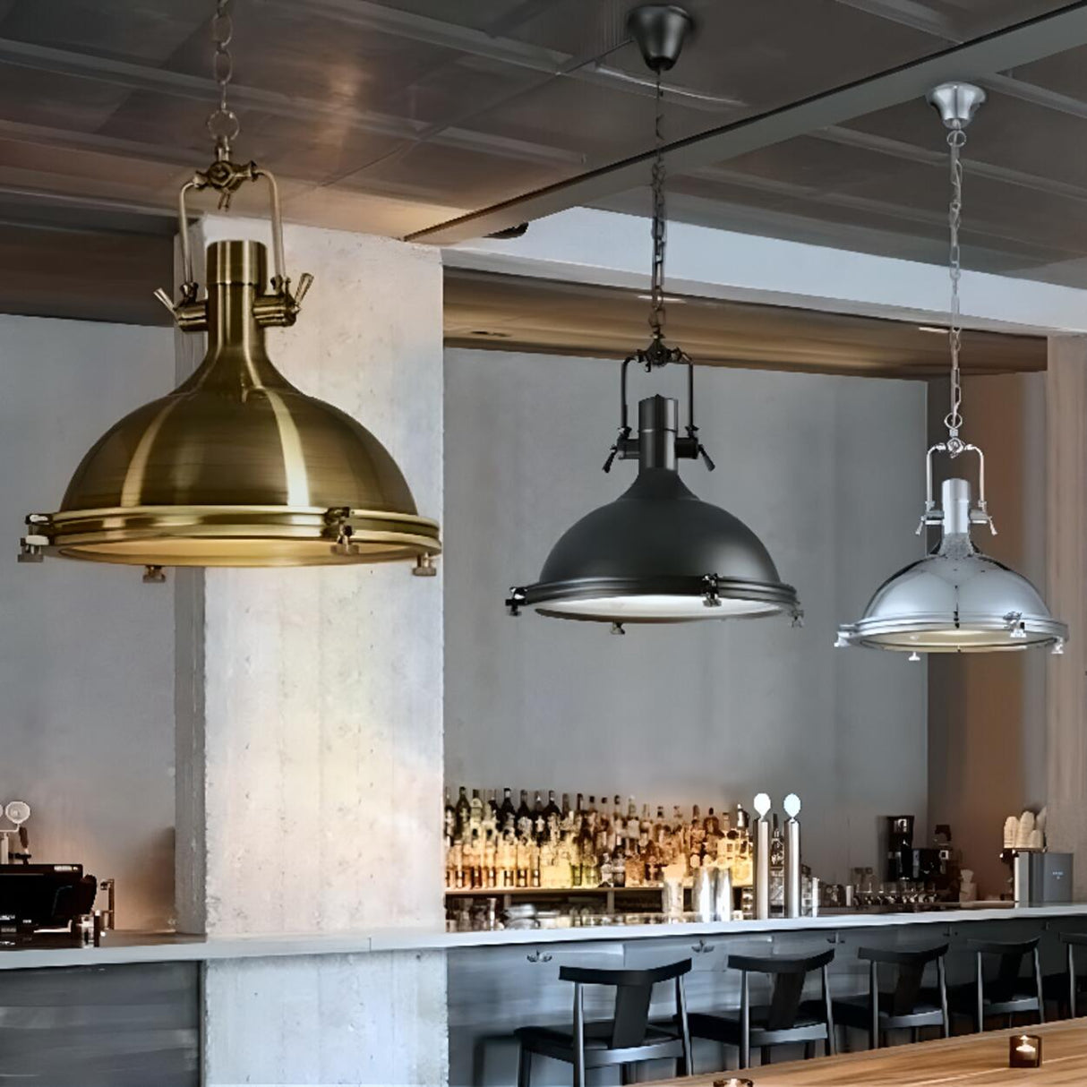 Industrial Warehosue Dome Metal Dome Pendant Light Image - 4
