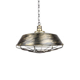 Industrial Wire Cage Metal Chain Dining Pendant Light Image - 8