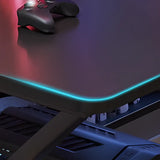 Ink Black Finish Wood Standard Gaming Desk  Image - 12