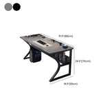Ink Black Finish Wood Standard Gaming Desk  #size