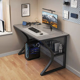 Ink Black Finish Wood Standard Gaming Desk  Image - 3