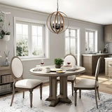 Iron Brown Sphere Candelabra Chain Foyer Chandelier Image - 4