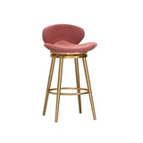 Iron Frame Curved Fabric Bucket Seating Bar Stools Image - 16