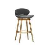 Iron Frame Curved Fabric Bucket Seating Bar Stools Image - 18