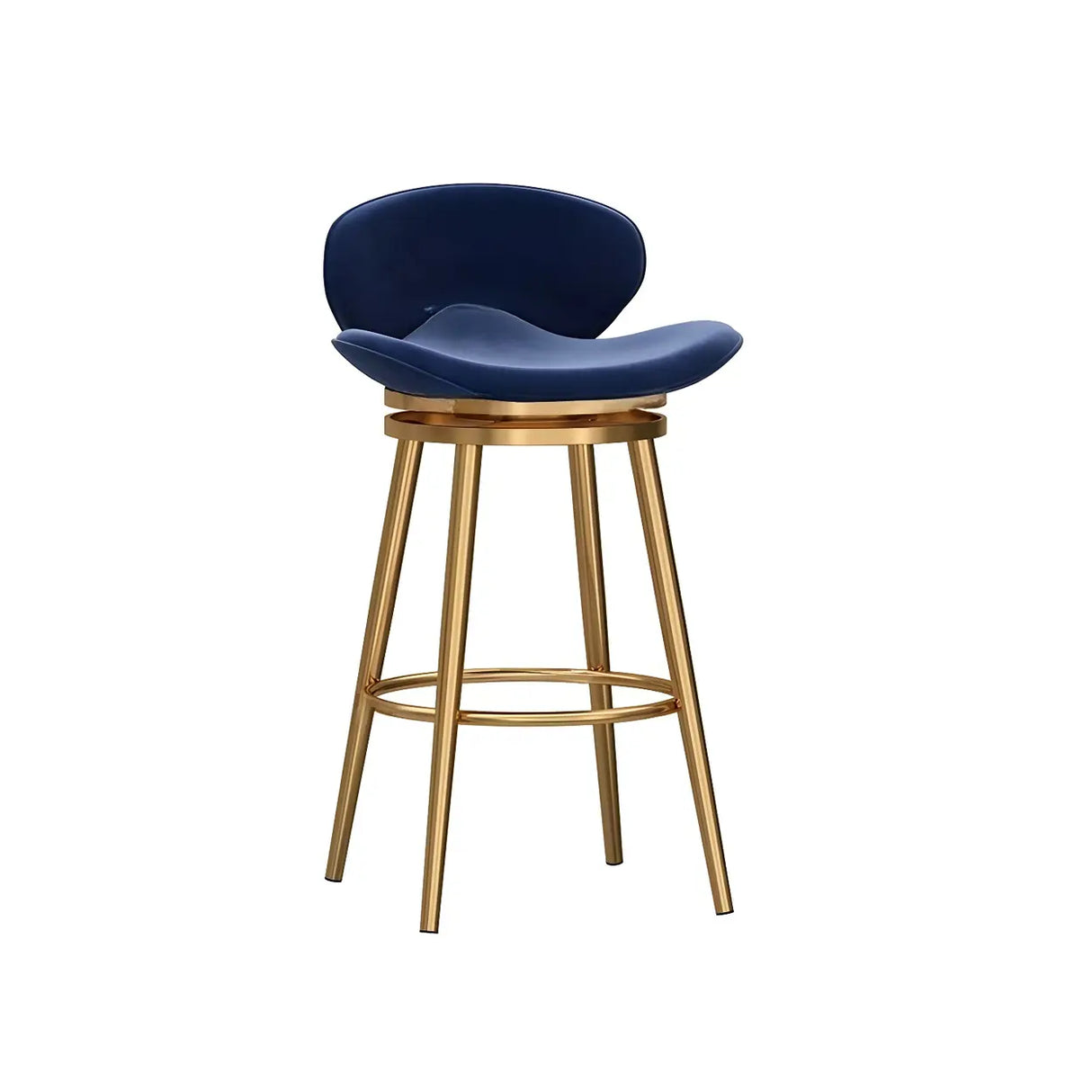 Iron Frame Curved Fabric Bucket Seating Bar Stools Image - 20