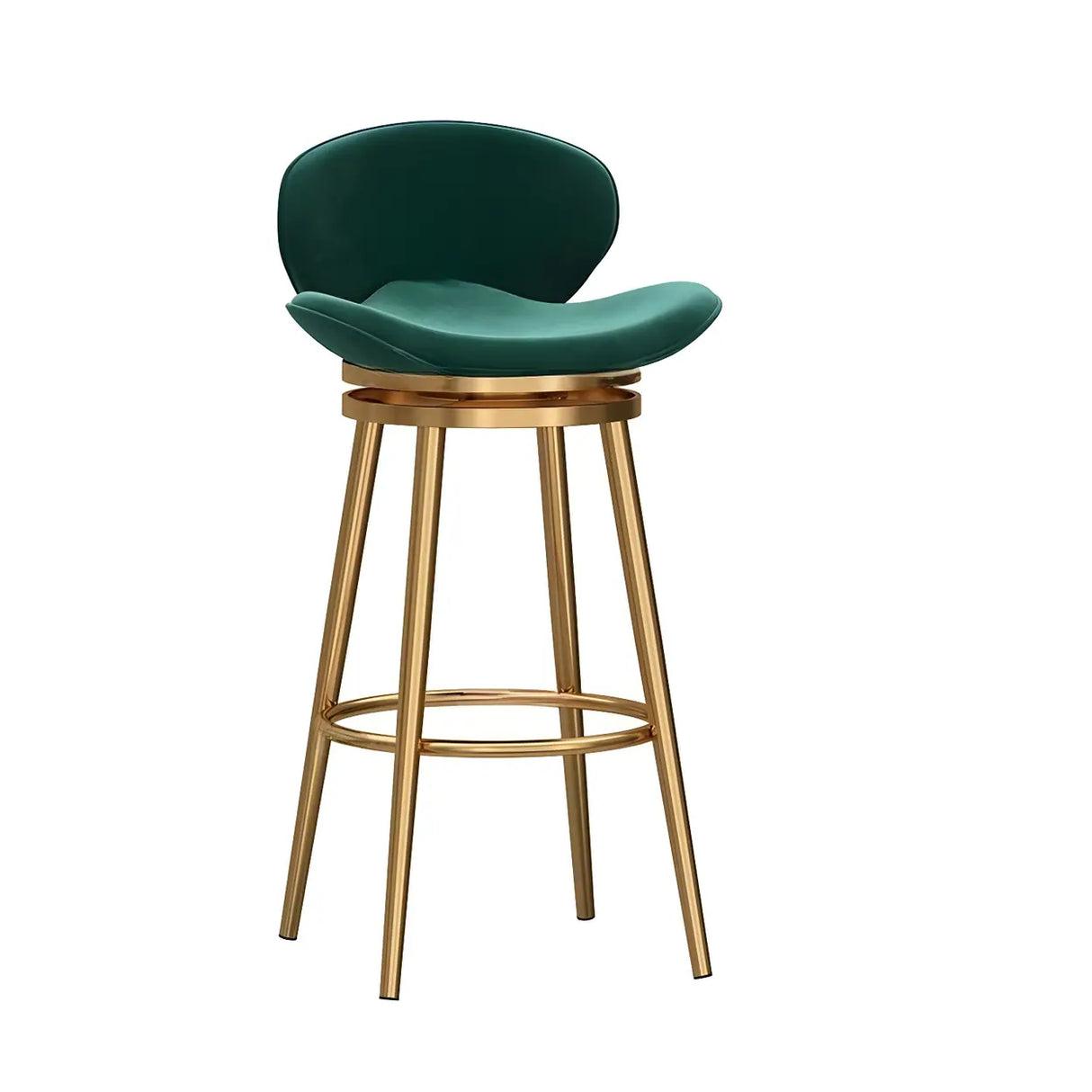 Iron Frame Curved Fabric Bucket Seating Bar Stools Image - 24