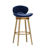 Iron Frame Curved Fabric Bucket Seating Bar Stools Image - 27