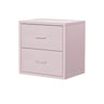 Iron Frame Tip Resistant Kids Nightstand with Drawers Image - 15