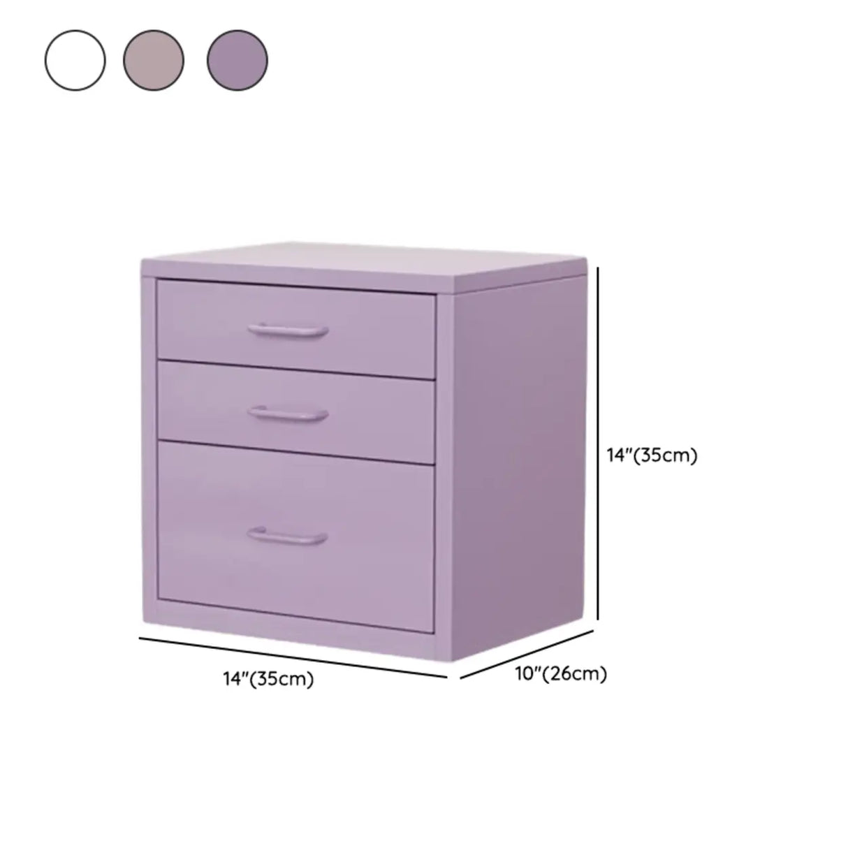 Iron Frame Tip Resistant Kids Nightstand with Drawers Image - 18