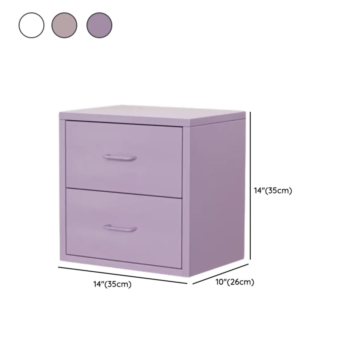 Iron Frame Tip Resistant Kids Nightstand with Drawers Image - 19