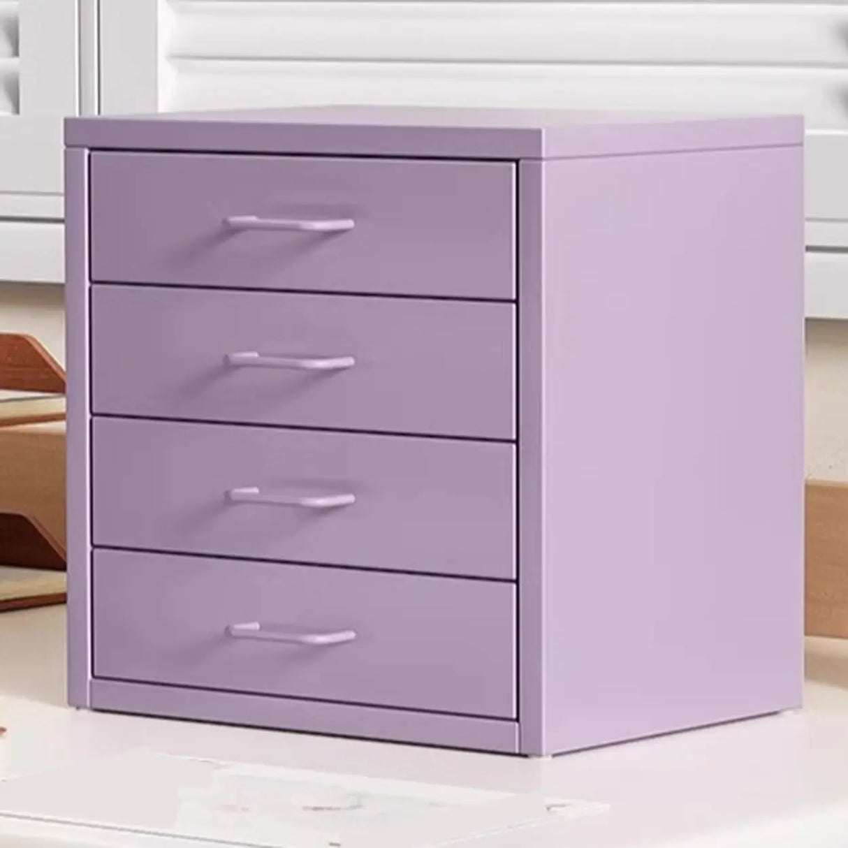 Iron Frame Tip Resistant Kids Nightstand with Drawers Image - 8