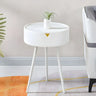 Iron Round Hidden Storage Kids Nighstand with Three-Leg Image - 5
