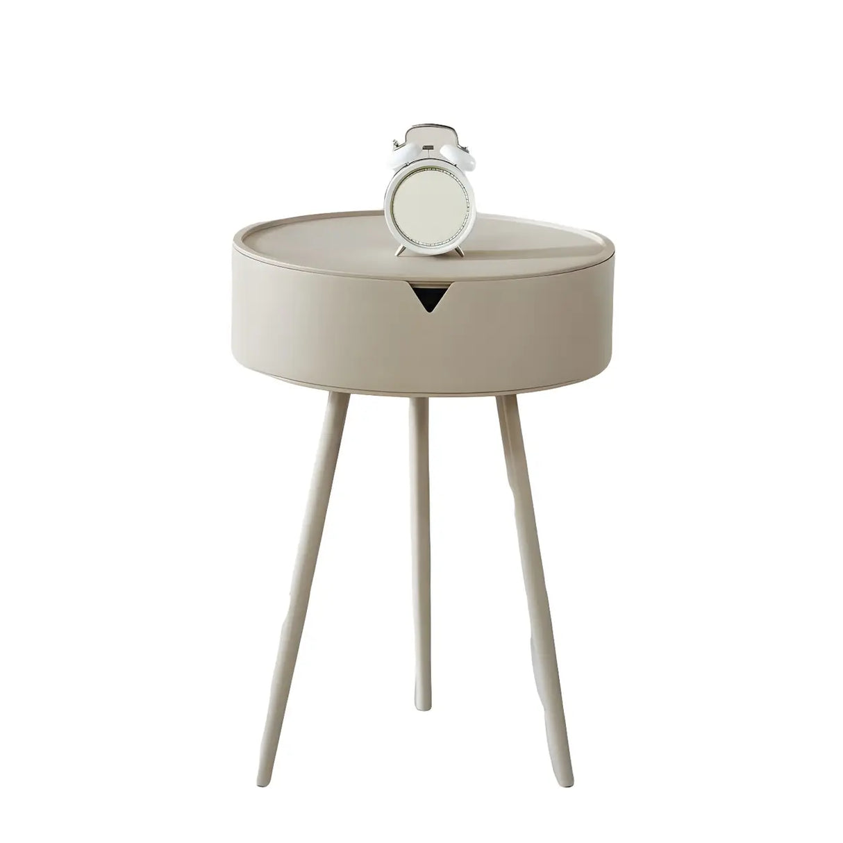 Iron Round Hidden Storage Kids Nighstand with Three-Leg Image - 9