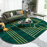 Irregular Abstract Polyester Multicolor Area Rug Image - 4