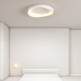 Irregular White Circular LED Flush Mount Ceiling Light Image - 4