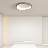 Irregular White Circular LED Flush Mount Ceiling Light Image - 6
