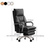 Ivory Adjustable High-Back Footrest Headrest Office Chair #size