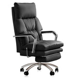 Ivory Adjustable High-Back Footrest Headrest Office Chair Image - 7