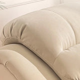Ivory Electric Cushioned Recliner Storage Chaise Sofa Image - 6