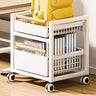 Ivory Gun Grey Metal Frame Utility Cart with Shelves Image - 5