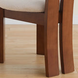 Key Slat Back Sherpa Curved Wood Side Dining Chair Black Image - 16