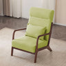 Khaki Cotton Linen Removable Cushions Accent Chair Image - 2