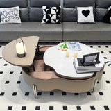 Khaki Extendable Microlite Coffee Table with Storage Image - 3