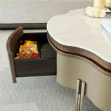 Khaki Extendable Microlite Coffee Table with Storage Image - 9